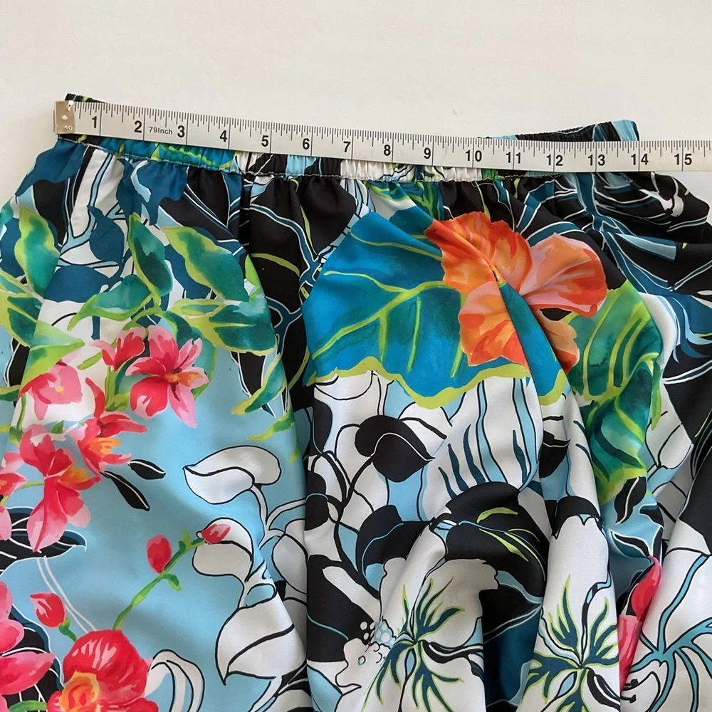 Rachel Zoe Maxi Skirt Floral Print Silky Size S - Picture 5 of 6